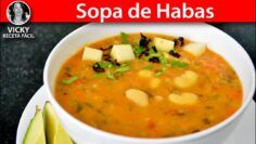 Sopa de Habas | #VickyRecetaFacil