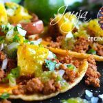Tacos de Carne Molida Al Pastor con Salsa de Piña Asada